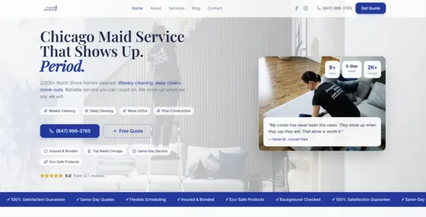 Property Refresh - Maid Service · Chicago, IL - Custom website by Rank Me Higher